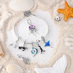 Summer Series Original 925 Sterling Silver Charms Bead Blue Marine Life Pendant Fit Original Bracelet For Women Jewelry Gift
