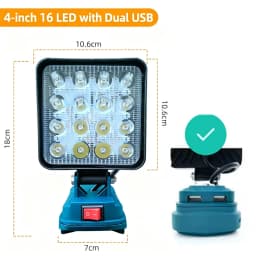 For Makita 14.4V-18V Li-ion Battery Lantern Outdoor Flashlight 4 inch Cordless LED Work Light Camping Lamp Emergency Lighting