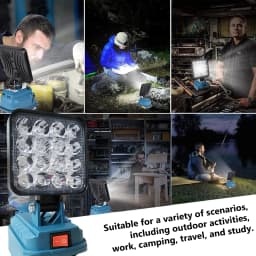 For Makita 14.4V-18V Li-ion Battery Lantern Outdoor Flashlight 4 inch Cordless LED Work Light Camping Lamp Emergency Lighting
