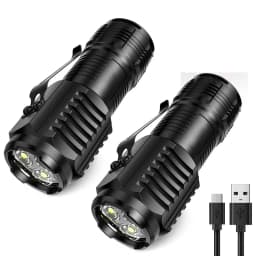 Portable Mini LED Handheld Flashlight Powerful Fingertip Torch Outdoor Waterproof Hiking Camping Flash Light with Pen Clip