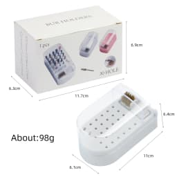 30 Holes Nail Polish Head Organizer Acrylic Portable Organizer Transparent Dustproof Cleaning Organizer Professional Nail Tools
