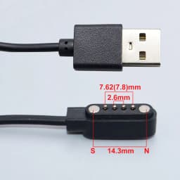 YanXi 2Pin 4Pin Smartwatch Dock Charger Adapter USB Charging Cable Cord for Adult/Kids Smart Watch Power Charge Wire Accessories