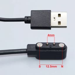 YanXi 2Pin 4Pin Smartwatch Dock Charger Adapter USB Charging Cable Cord for Adult/Kids Smart Watch Power Charge Wire Accessories