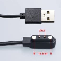 YanXi 2Pin 4Pin Smartwatch Dock Charger Adapter USB Charging Cable Cord for Adult/Kids Smart Watch Power Charge Wire Accessories