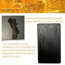 Gold Testing Stone & Acid Solution Kit for 10K/14K/18K/22K/24K Gold, Portable Precious Metal Detector Tool for Jewelry Testing