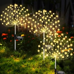 Solar Firework Light Outdoor Garden Flower Lights Decorative with Stake for Yard Patio Garden Pathway Courtyard Villa Lawn Lamp