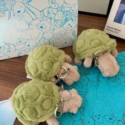 New JC label cute girl bag charm tortoise plush toy keychain Kawaii plush toy perfect as a birthday or Christmas gift get