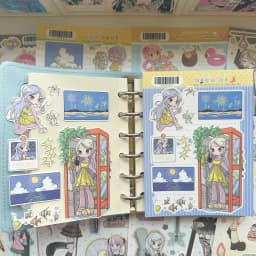 1/9PCS Korean Summer Girl Sticker Cute Dessert Girl Cartoon Character Stickers Journal Diary Scrapbook Diy Decorative Stickers