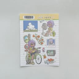1/9PCS Korean Summer Girl Sticker Cute Dessert Girl Cartoon Character Stickers Journal Diary Scrapbook Diy Decorative Stickers