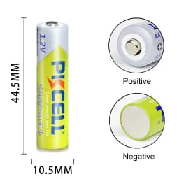 8PC PKCELL AAA Battery 1.2V 1000mah Ni-MH AAA Rechargeable Batteries and 2PC Battery Box for Clock Toys Flashlight