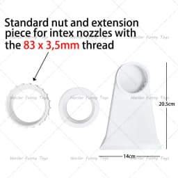 Pool Fountain Direct Mounting Compatible With Bestway or Intex Nozzles Pool Waterfall Easy To Install, Suitable for Pool Parties