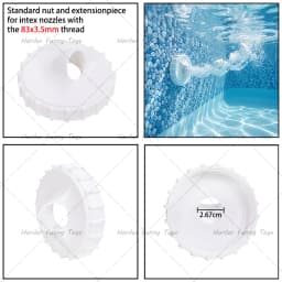 Pool Fountain Direct Mounting Compatible With Bestway or Intex Nozzles Pool Waterfall Easy To Install, Suitable for Pool Parties