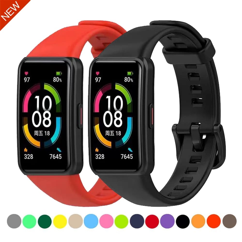 19 Colors Silicone strap Compatible with Huawei Band 6/Honor Band 6 Replacement smart bracelet strap for Huawei Band 6 strap
