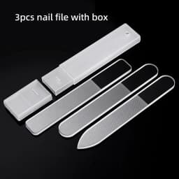 Clear Glass Nail File Buffing Grit Sanding Polishing Grinding Manicure Nail Art Tools Set Professional Glass Nano Nail Saw
