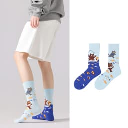 New original AB autumn and winter personalized mid tube combed cotton socks, trendy sports and casual socks