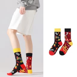 New original AB autumn and winter personalized mid tube combed cotton socks, trendy sports and casual socks