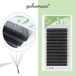 GAHAMACA W-Shape Eyelash Extension 3D/4D/5D YY Lash Extensions Premade Volume Fans Natural Light Faux Mink Lashes Supplies