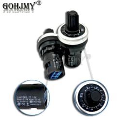 LA42DWQ-22 1K 2K 5K 10K 20K 50K 100K 200K 22mm Diameter Pots Rotary Potentiometer Converter Governor Inverter Resistance Switch