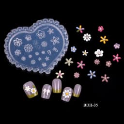 1pc MD01-66 Flower Rose Bowknot Bat Butterfly 3D Acrylic Nail Mold Nail Art Decorations DIY Silicone Nail Art