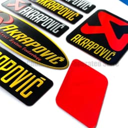 For Akrapovic Motorcycle Exhaust Pipe Stickers Metal Aluminum Emblem Decals Bike Muffler Logo Badge Motorbike Accessories