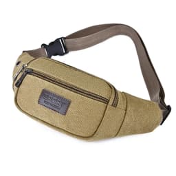 Casual Canvas Waist Bag Unisex Functional Waist Bag Mobile Phone Bag Men and Women Convenient Belt Banana Bag Fanny Pack Men