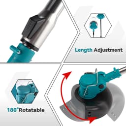 Cordless Electric Lawn Mower Foldable Adjustable Trimmer Efficient Garden Pruning Cutting Power Tools For Makita 18V Battery Pin