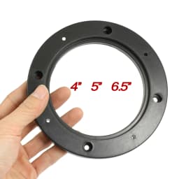X Autohaux 2-4pcs 4 Inch 5 Inch 6.5 Inch Car Black Hollow Universal Speaker Spacer Mounting Spacer Plate Plastic 120mm ID