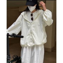 HanOrange Quick-Dry Hooded Zipper Windbreaker Women 2026 Loose Thin Light Transparent Sunscreen Jacket Outdoor Commuting