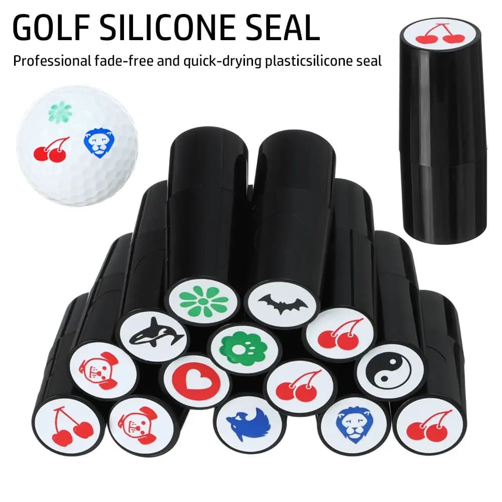Golf Ball Stamper Marker Stamp Multicolor Permanent Ink Impression Seal Quick-dry Golf Sports Accessories Symbol For Golfer Gift