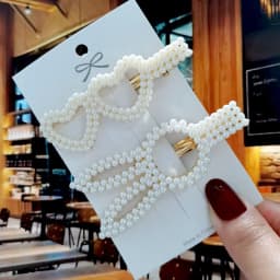 Geometric Handmade Pearls Hair Clips Pin Set For Women Fashion Flower Barrettes Headwear Girls Sweet Hairpins Hair Accessories