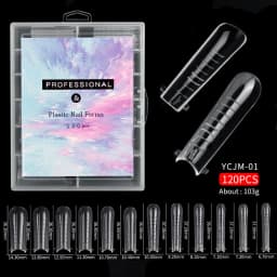 120/100/60 Pcs Nail Forms For UV Gel Quick Building Extension Top Molds Dual Forms Acrylic Nail Art Tips Nails Accessories Tools