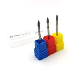 HYTOOS 10pcs/pack Cone Diamond Cuticle Bit 3*6mm Nail Drill Bits Manicure Drills Nails Accessories Tools