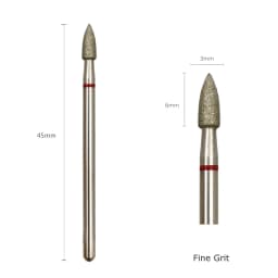 HYTOOS 10pcs/pack Cone Diamond Cuticle Bit 3*6mm Nail Drill Bits Manicure Drills Nails Accessories Tools