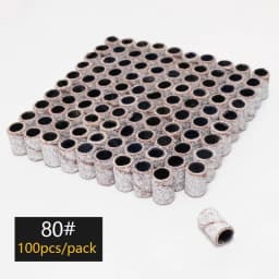 100/50/25pcs Nail Sanding Ring Bands Electric Manicure Nail Drill Bits 80/120/180 Grit Gel Nail Polish Removal Pedicure Tool