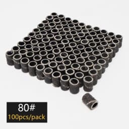 100/50/25pcs Nail Sanding Ring Bands Electric Manicure Nail Drill Bits 80/120/180 Grit Gel Nail Polish Removal Pedicure Tool