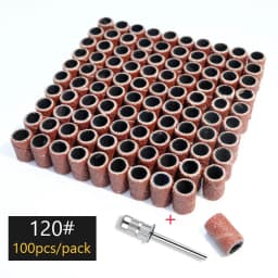 100/50/25pcs Nail Sanding Ring Bands Electric Manicure Nail Drill Bits 80/120/180 Grit Gel Nail Polish Removal Pedicure Tool