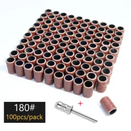 100/50/25pcs Nail Sanding Ring Bands Electric Manicure Nail Drill Bits 80/120/180 Grit Gel Nail Polish Removal Pedicure Tool