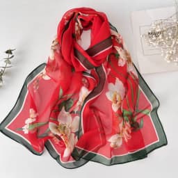 Green Grass Women Elegant Chiffon Georgette Bandana Scarf Summer Beach Sunscreen Thin Hijab