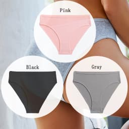 3PCS/SET Cotton Solid Color Women Panties Female Sexy Underwear Briefs Basic Panties for Woman's Underpants Intimates Lingerie