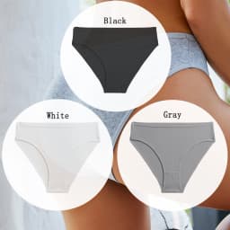 3PCS/SET Cotton Solid Color Women Panties Female Sexy Underwear Briefs Basic Panties for Woman's Underpants Intimates Lingerie