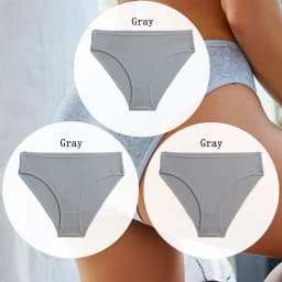 3PCS/SET Cotton Solid Color Women Panties Female Sexy Underwear Briefs Basic Panties for Woman's Underpants Intimates Lingerie