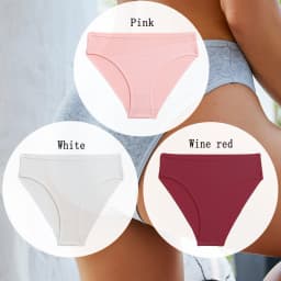 3PCS/SET Cotton Solid Color Women Panties Female Sexy Underwear Briefs Basic Panties for Woman's Underpants Intimates Lingerie