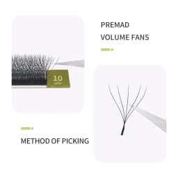 GLAMLASH 4D5D W Style Flower Lash Premade Volume Fans Eyelash Extension Natural Soft Light Lash W Shaped