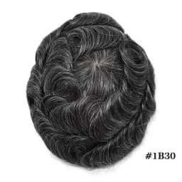 Australia Man Toupee Lace PU Indian Human Hair Wigs High Quality Men's Capillary Prothesis Natural Real Hair System Replacement