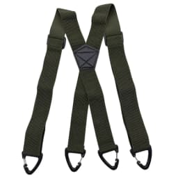 Adjustable Elastic Trouser Pants Braces-Black Heavy Duty Work Suspenders for Men 3.8cm Wide Y-back X-back with Plastic Gripper