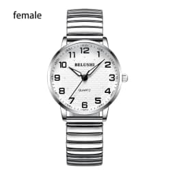Elderly Watches Waterproof Big Number 41mm Dial Light Luxury Gold Steel Watch Men's Fashion Quartz Wristwatches Clock UTHAI H10