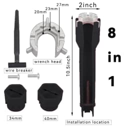 8 in 1 sink faucet wrench repair tool non-slip kitchen bathroom faucet assembly key plumbing installation wrench