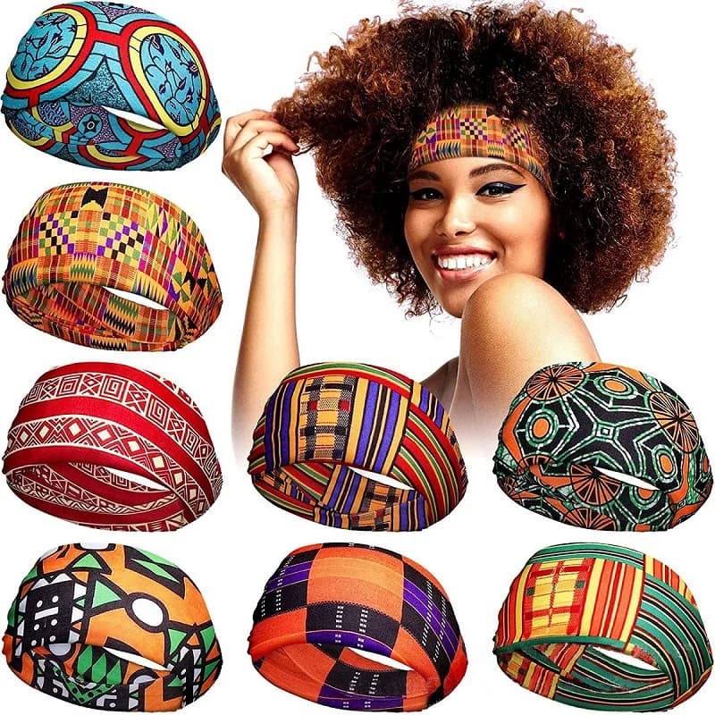 Bohemian Style Printed Stretch yoga Exercise Headband Running Cycling Outdoor Sports Sweatband