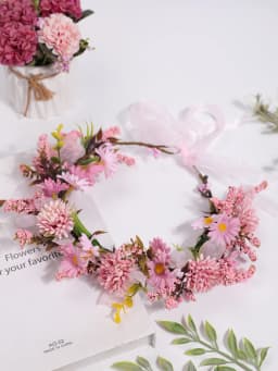 1 Super Sensens Department Simulation Flower Seaside Resort Shooting Headdress Wreath