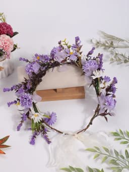 1 Super Sensens Department Simulation Flower Seaside Resort Shooting Headdress Wreath